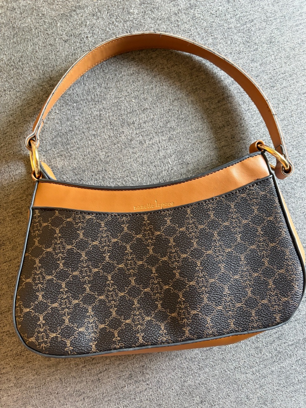 Nanette Lepore Brown Patterned Shoulder Bag